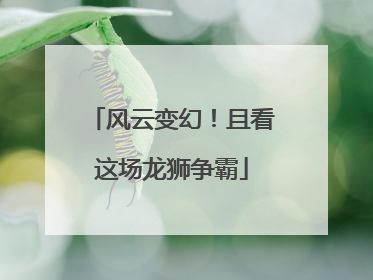 风云变幻！且看这场龙狮争霸